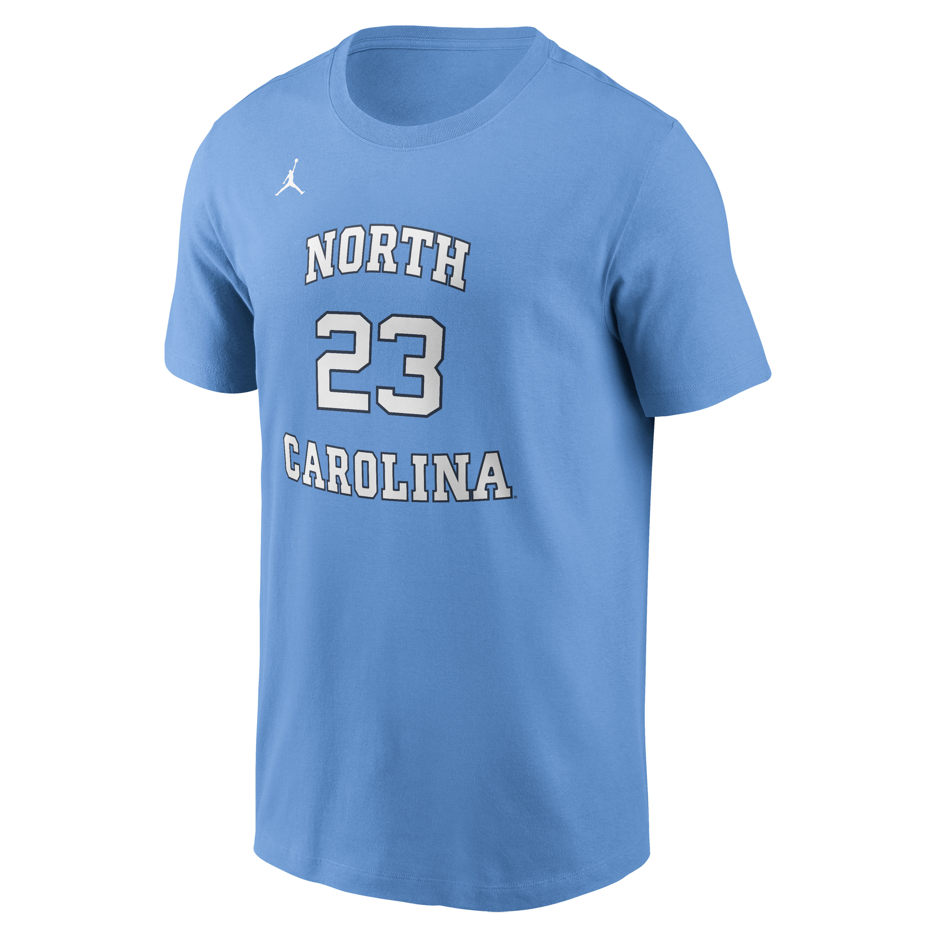Jordan Men's North Carolina Tar Heels Name & Number Short Sleeve Top-Carolina Blue 